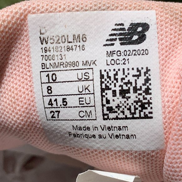 EUC New Balance 520 Breathable Mesh Lightweight Lace-up Running Shoes Size 10 - Picture 8 of 8